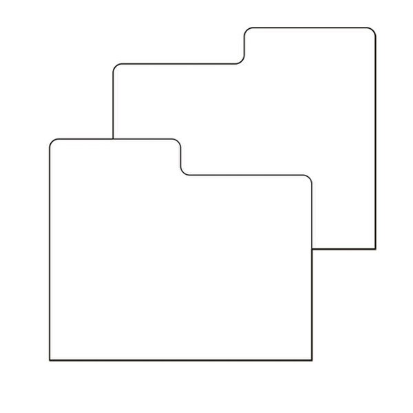 White plastic DVD Divider Cards. 30